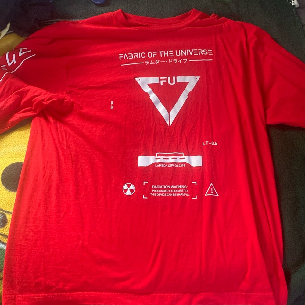 Red long sleeve tee | Large | Men